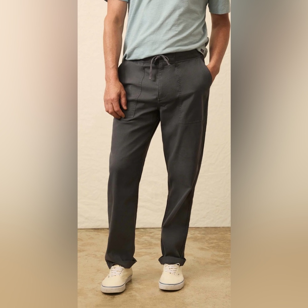 FAHERTY Dune Utility Pant In Graphite Tide Size XL